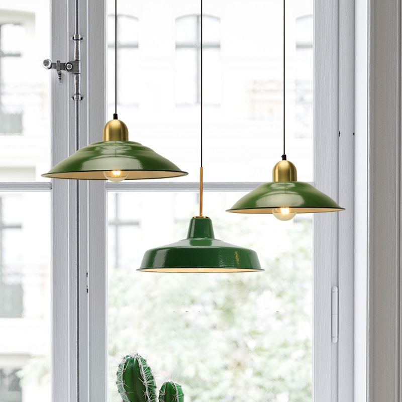 Arisha Vintage LED Suspension Vert Métal Chambre à coucher Salon - Neutralighting