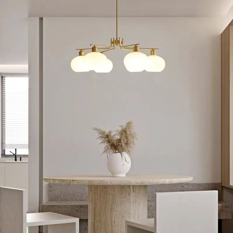 Valentina Lustre Dôme Nordique, Metal/Verre, Laiton/Nickel, Chambre - Neutralighting