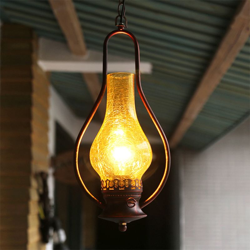Silva Suspension Lanterne Rétro, Métal/Verre, Bronze Antique/Cuivre Patiné, Salon - Neutralighting