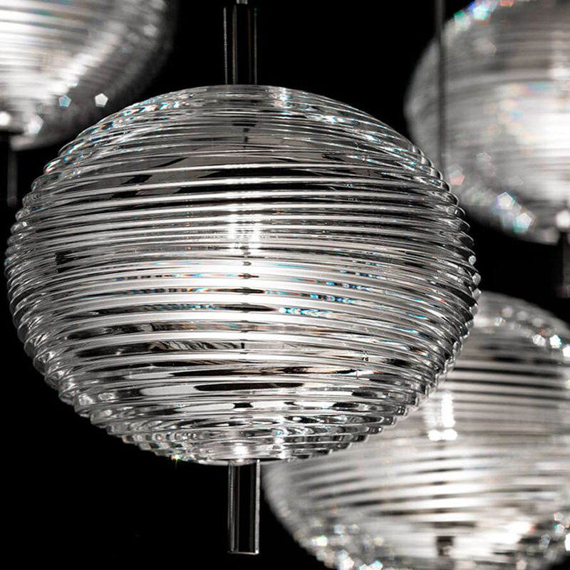 Valentina Suspension Globe Moderne, Verre/Métal, Noir/Or, Chambre - Neutralighting