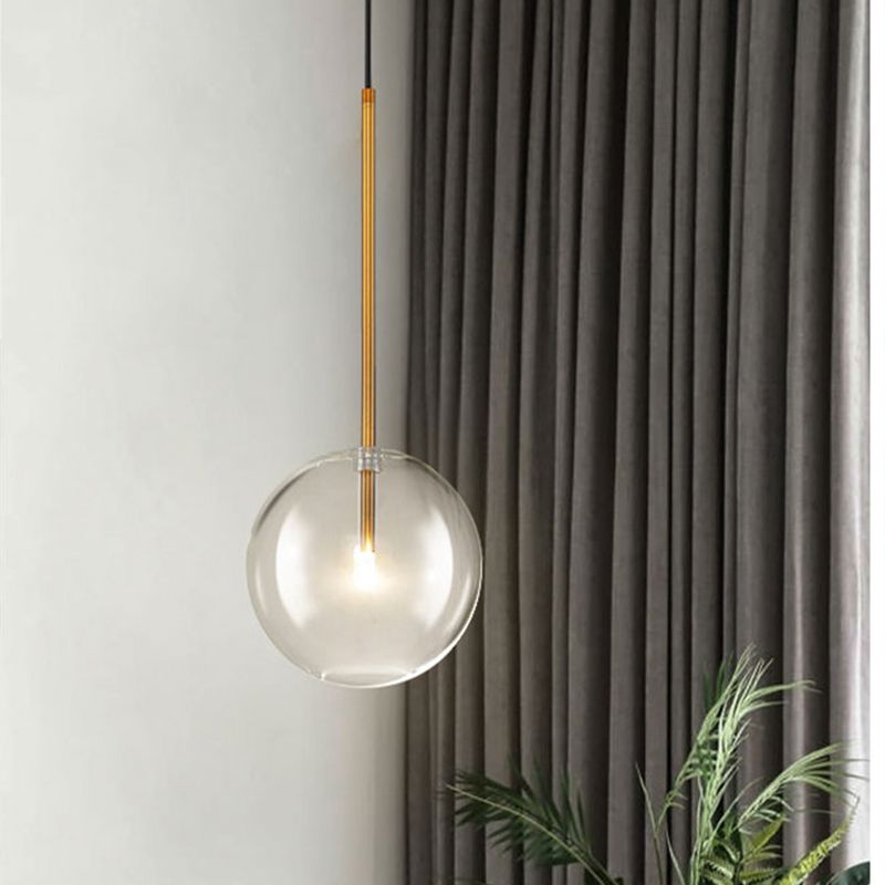 Valentina Glass Bulb LED Suspension Or Métal Verre Chambre à coucher - Neutralighting