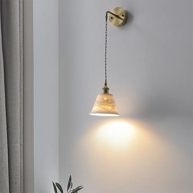 Arisha Applique Murale Géométrique Moderne, Métal/Céramique, Or, Chambre - Neutralighting