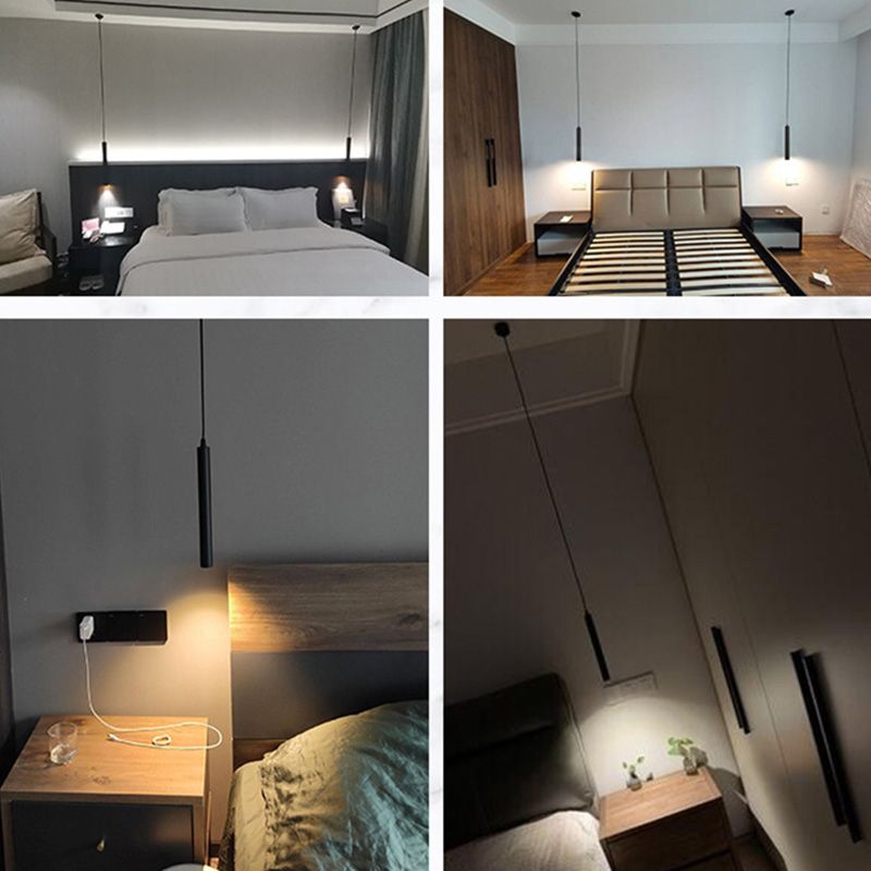 Filo Suspension Cylindre Industriel Chambre à Coucher - Neutralighting