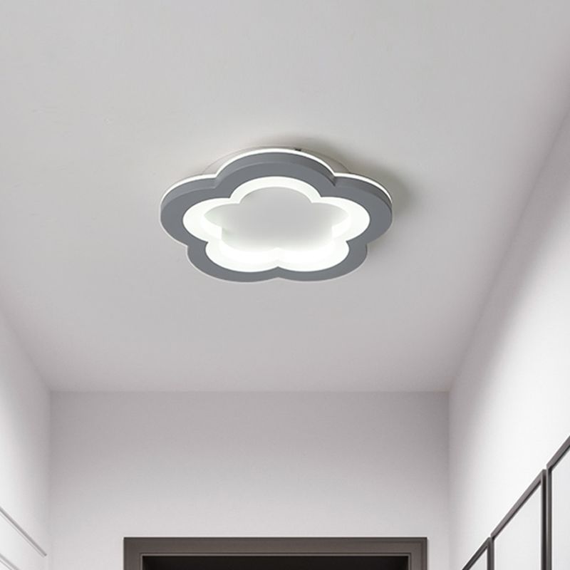 Arisha Fleur Moderne LED Plafonnier Gris Acrylique Chambre à coucher - Neutralighting