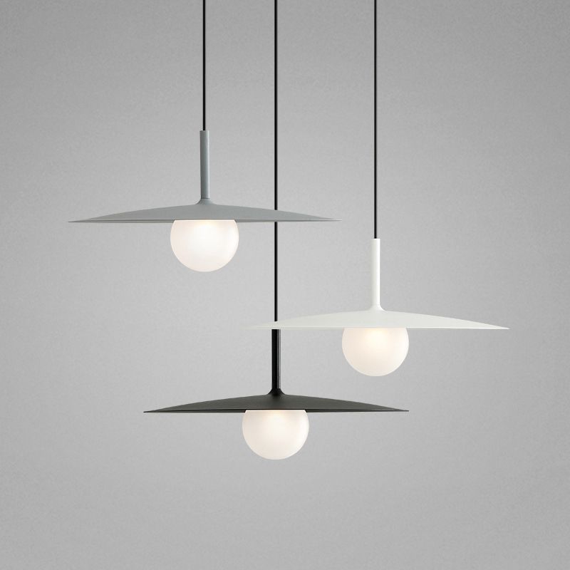 Arisha Suspension Dôme Moderne, Métal /Verre, Noir/Blanc/Grise, Chambre - Neutralighting