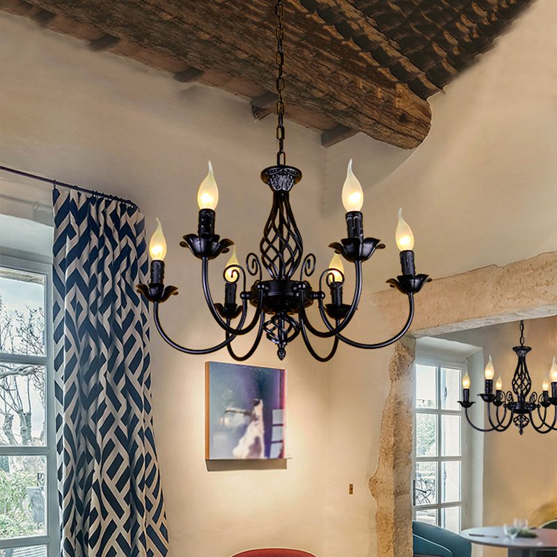 Sliva Lustre Lanterne Retro, Metal/Verre, Blanc/Noir, Salon - Neutralighting