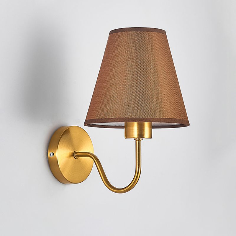 Tiffany Applique Murale Géométrique Nordique, Métal/Tissu, Noir/Blanc/Café/Lin, Chambre - Neutralighting