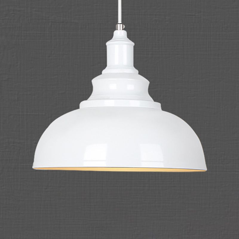 Arisha Rétro Industrielle LED Suspension Noir Blanc Gris Métal Salle à manger - Neutralighting