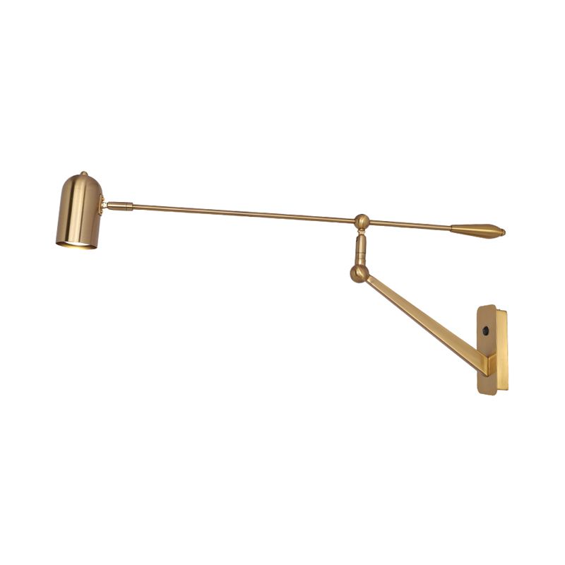 Arisha Applique Murale Orientable Vintage, Métal, Doré, Salon