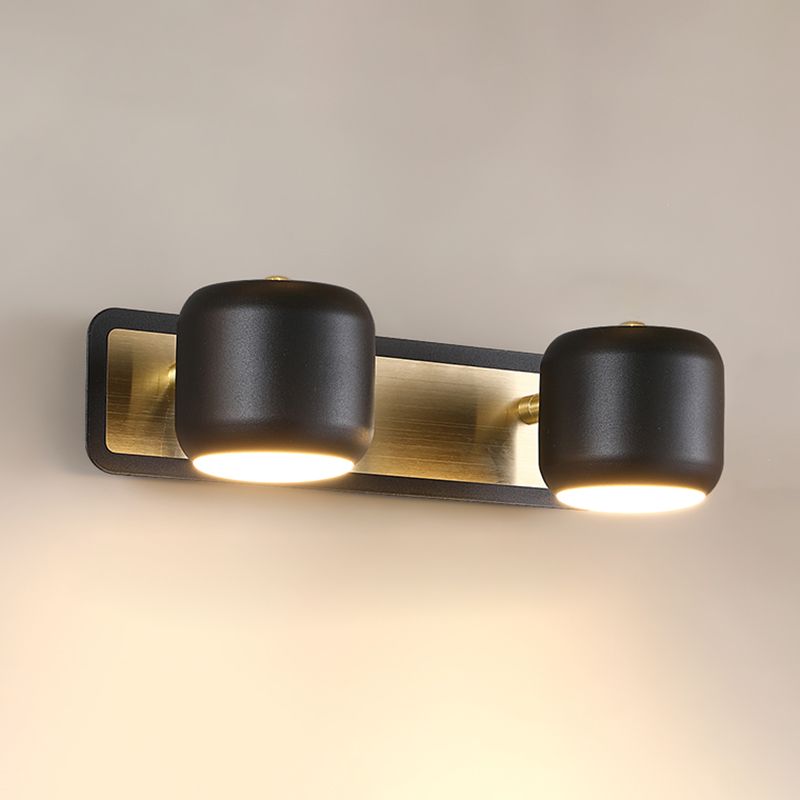 Arisha Applique Murale Cylindrique Moderne Métal/Acrylique Noir/Blanc Salle de Bain - Neutralighting