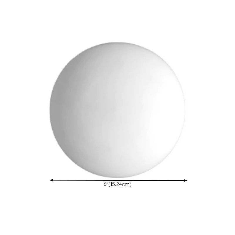 Valentina Applique Murale Globe Minimaliste, Métal/Verre, Blanc, Salle de Bain - Neutralighting