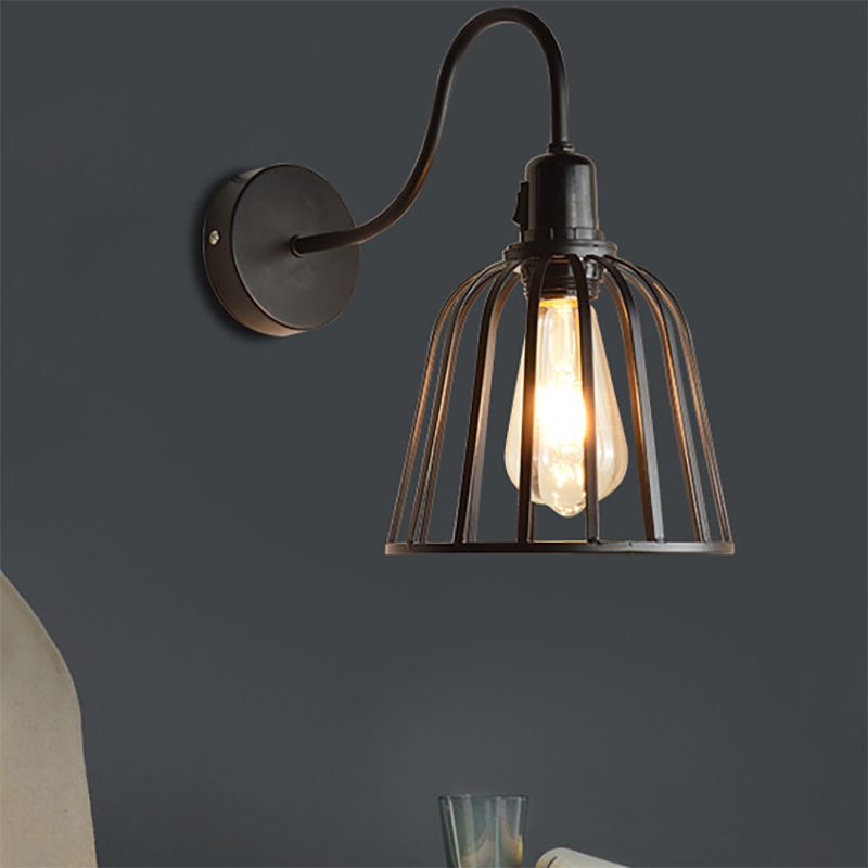 Silva Applique Murale Orientable Industrielle, Métal, Noir, Salon - Neutralighting