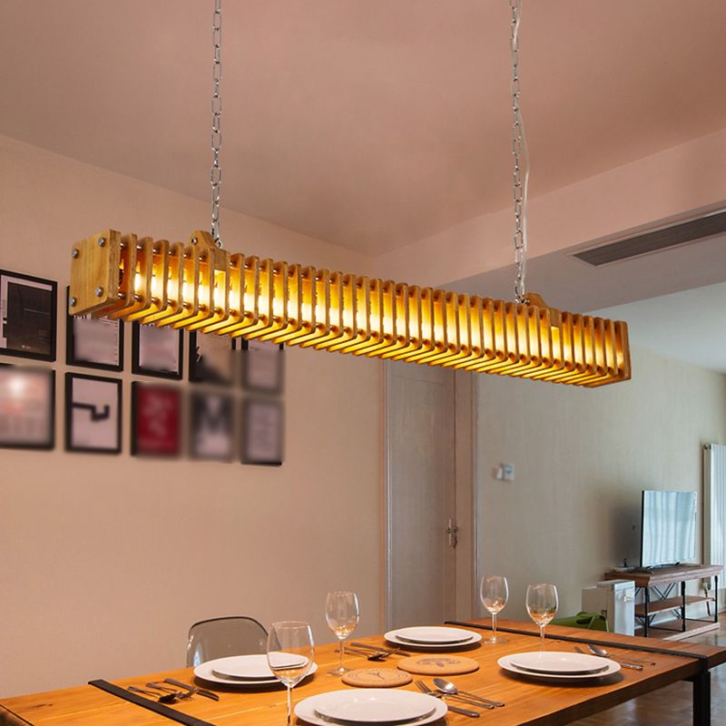 Epoch Suspension Rectangulaire, Bois & Métal, L 120CM - Neutralighting