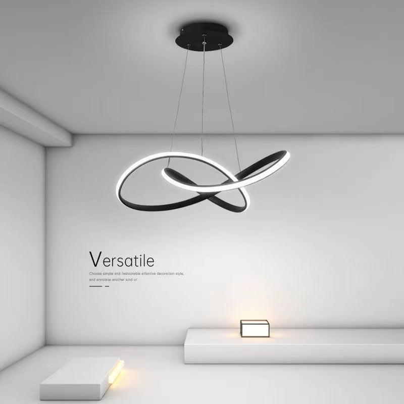 Arisha Suspension Linéaire Moderne, Metal/Gel de Silice, Blanc/Noir, Salon - Neutralighting