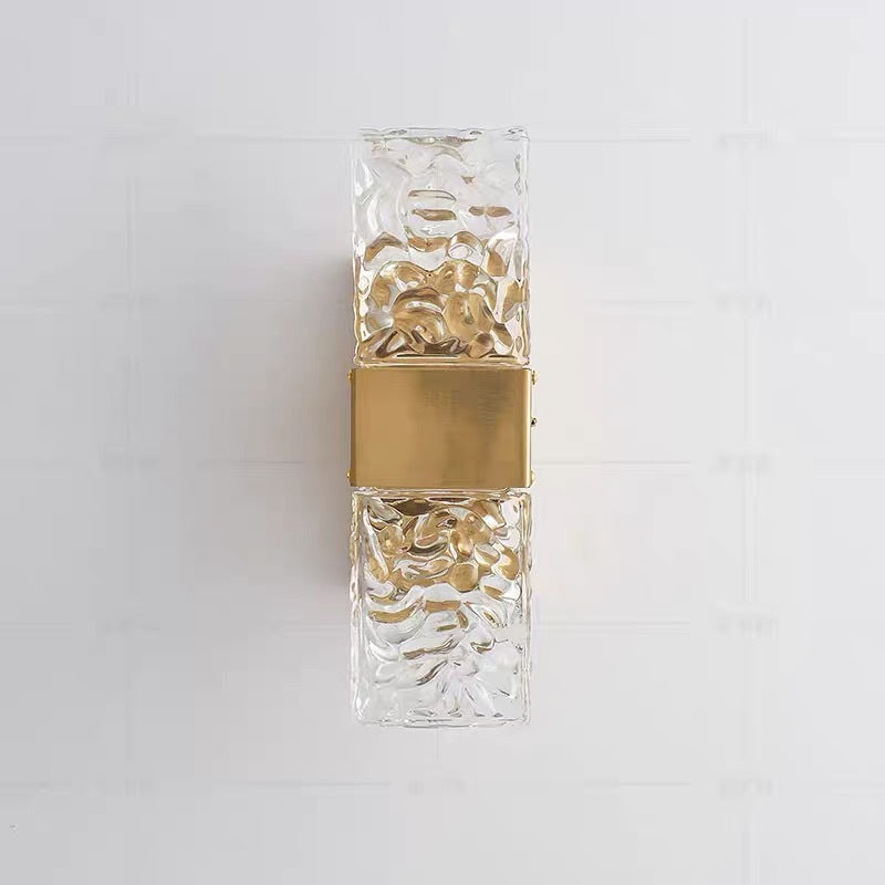 Arisha Modern Rectangular Metal Wall Lamp, Gold