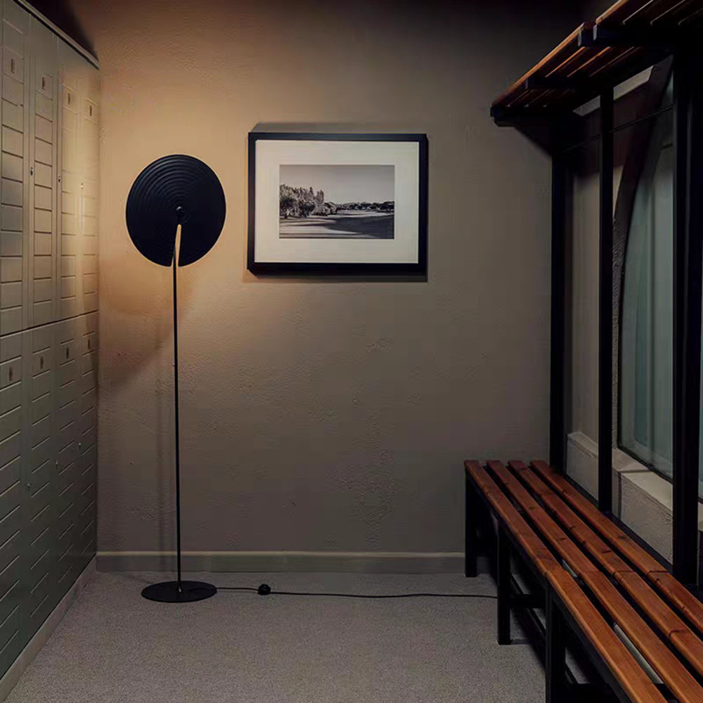 Arisha Lampadaire/Lampe de table Rond Moderne, Métal, Noir, Salon