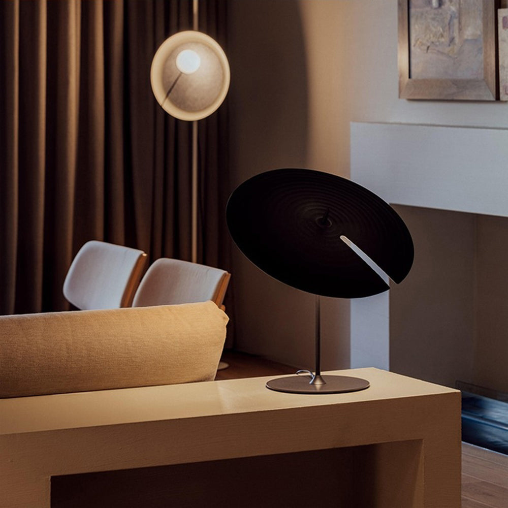 Arisha Lampadaire/Lampe de table Rond Moderne, Métal, Noir, Salon