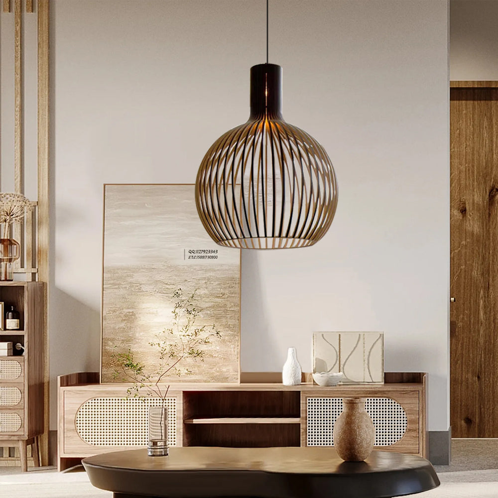 Inosa Suspension Design en Bois Sculpté Naturel Salle à Manger - Neutralighting