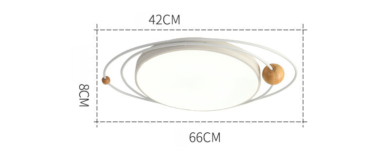 Arisha Plafonnier Rond Moderne, Metal/Bois, Blanc/Noir/Gris/Vert/Bleu, Salon - Neutralighting