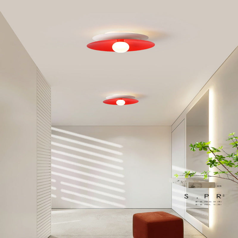 Arisha Moderne LED Plafonnier Blanc Rouge Noir Métal Cuisine Balcon