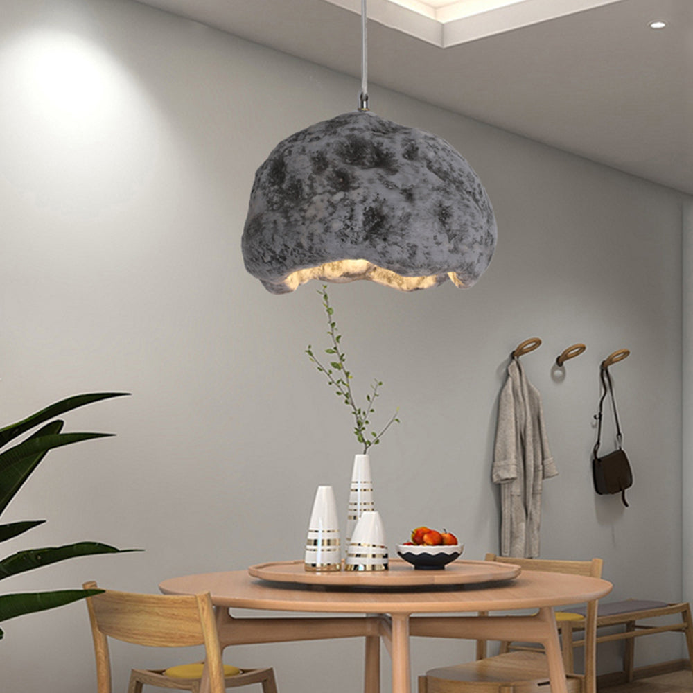 Avi Suspension Irrégulier Naturelle, Résine/Acrylique, Bois/Gris/Laiton, Chambre - Neutralighting