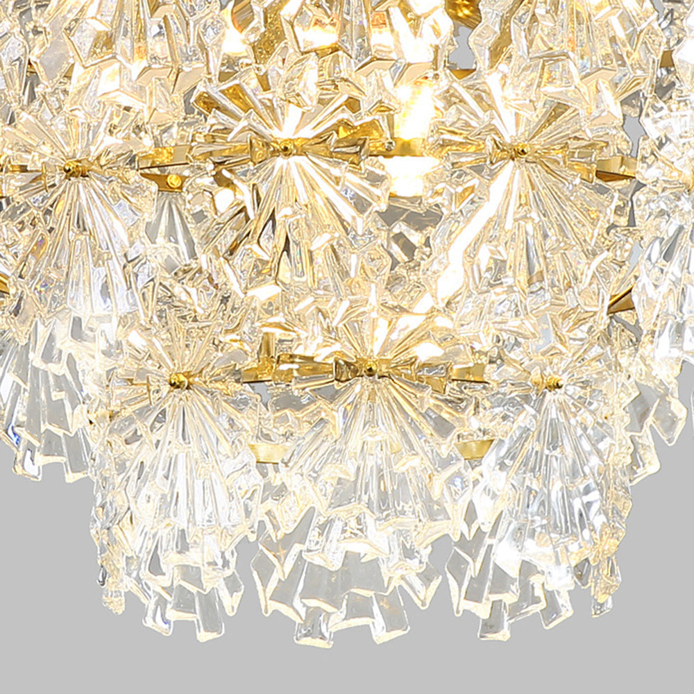 Kristy Suspension Anneau Vintage, Métal/Verre, Doré, Restaurant/Salon
