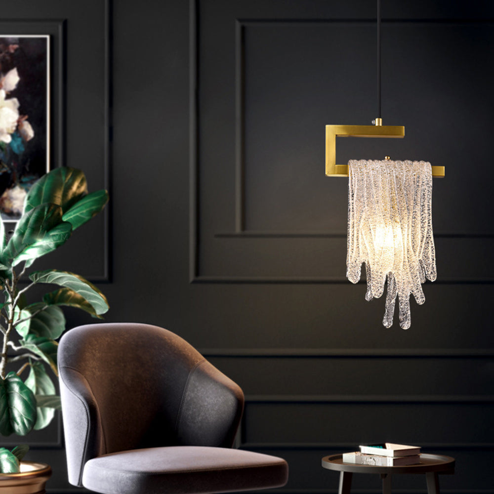 Kristy Suspension Irrégulier Contemporaine, Cristal/Cuivre, Transparent, Salon - Neutralighting