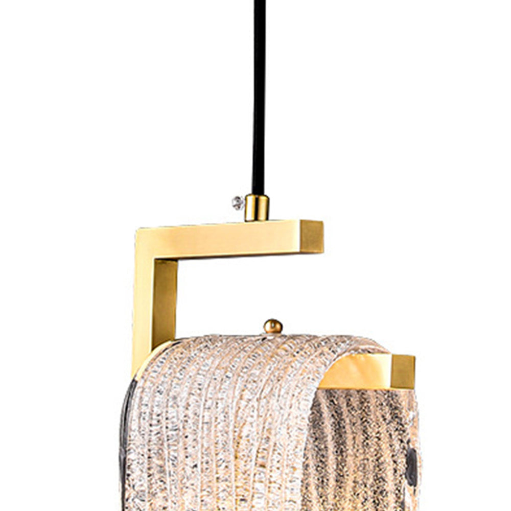 Kristy Suspension Irrégulier Contemporaine, Cristal/Cuivre, Transparent, Salon - Neutralighting