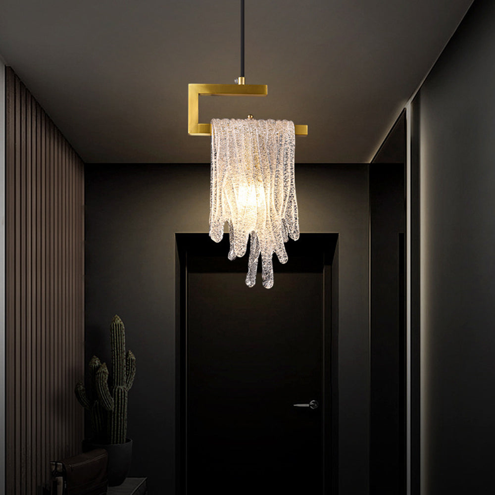 Kristy Suspension Irrégulier Contemporaine, Cristal/Cuivre, Transparent, Salon - Neutralighting