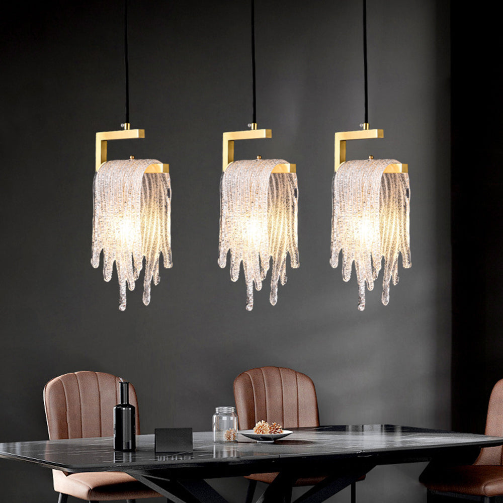 Kristy Suspension Irrégulier Contemporaine, Cristal/Cuivre, Transparent, Salon - Neutralighting