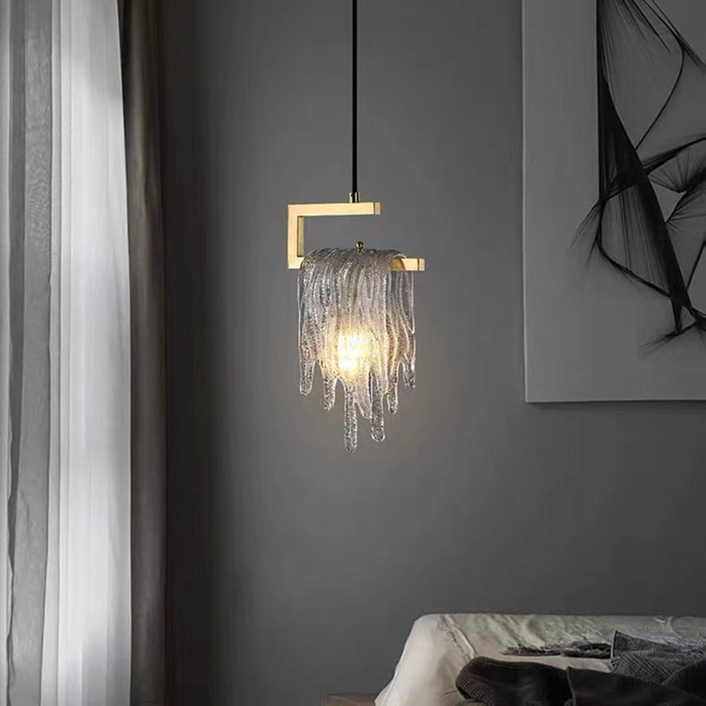 Kristy Suspension Irrégulier Contemporaine, Cristal/Cuivre, Transparent, Salon - Neutralighting