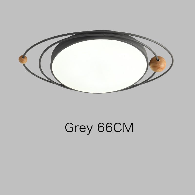 Arisha Plafonnier Rond Moderne, Metal/Bois, Blanc/Noir/Gris/Vert/Bleu, Salon - Neutralighting