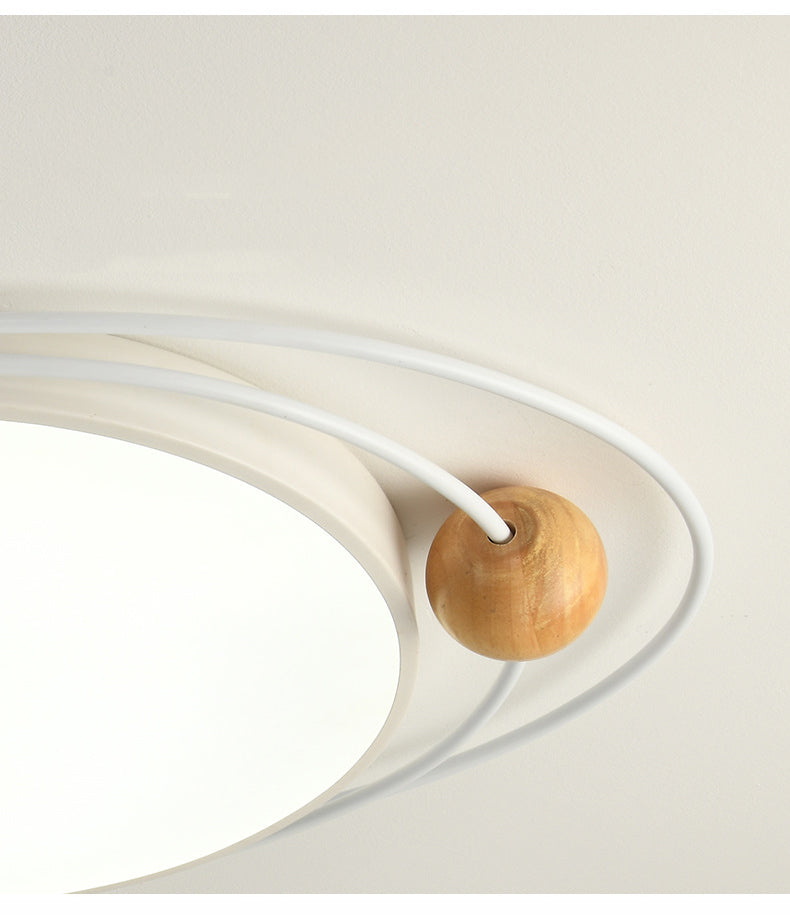 Arisha Plafonnier Rond Moderne, Metal/Bois, Blanc/Noir/Gris/Vert/Bleu, Salon - Neutralighting