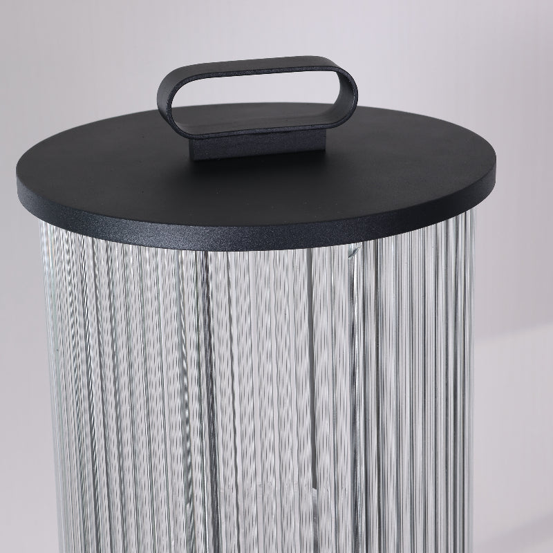 Ray Lampadaire Cylindre Simple, Métal/Verre, Gris, Jardin - Neutralighting