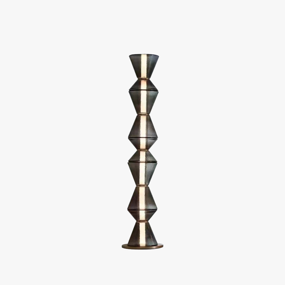 Arisha Suspension/Lampadaire Irrégulier Moderne, Verre/Metal, Noir, Chambre