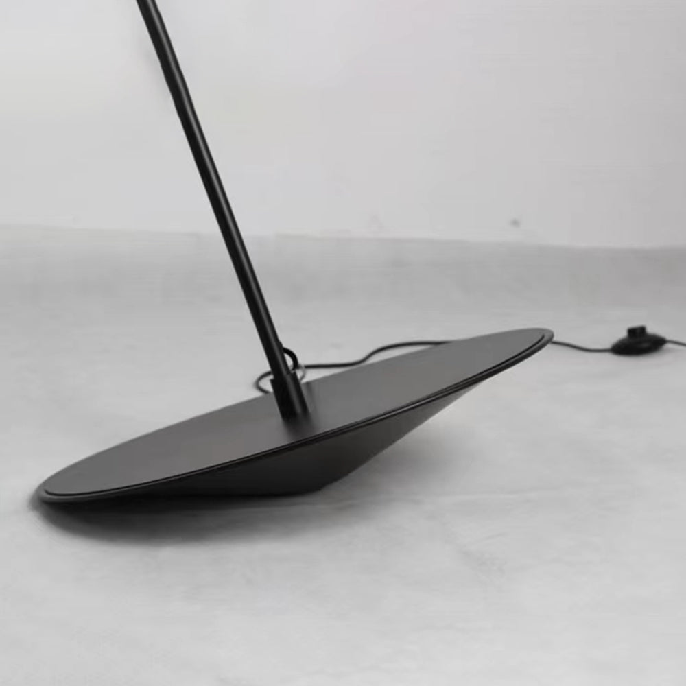 Mira Design Lampadaire Frisbee/Canne à Pêche Simple Métal Noir Grande Salon Intérieur