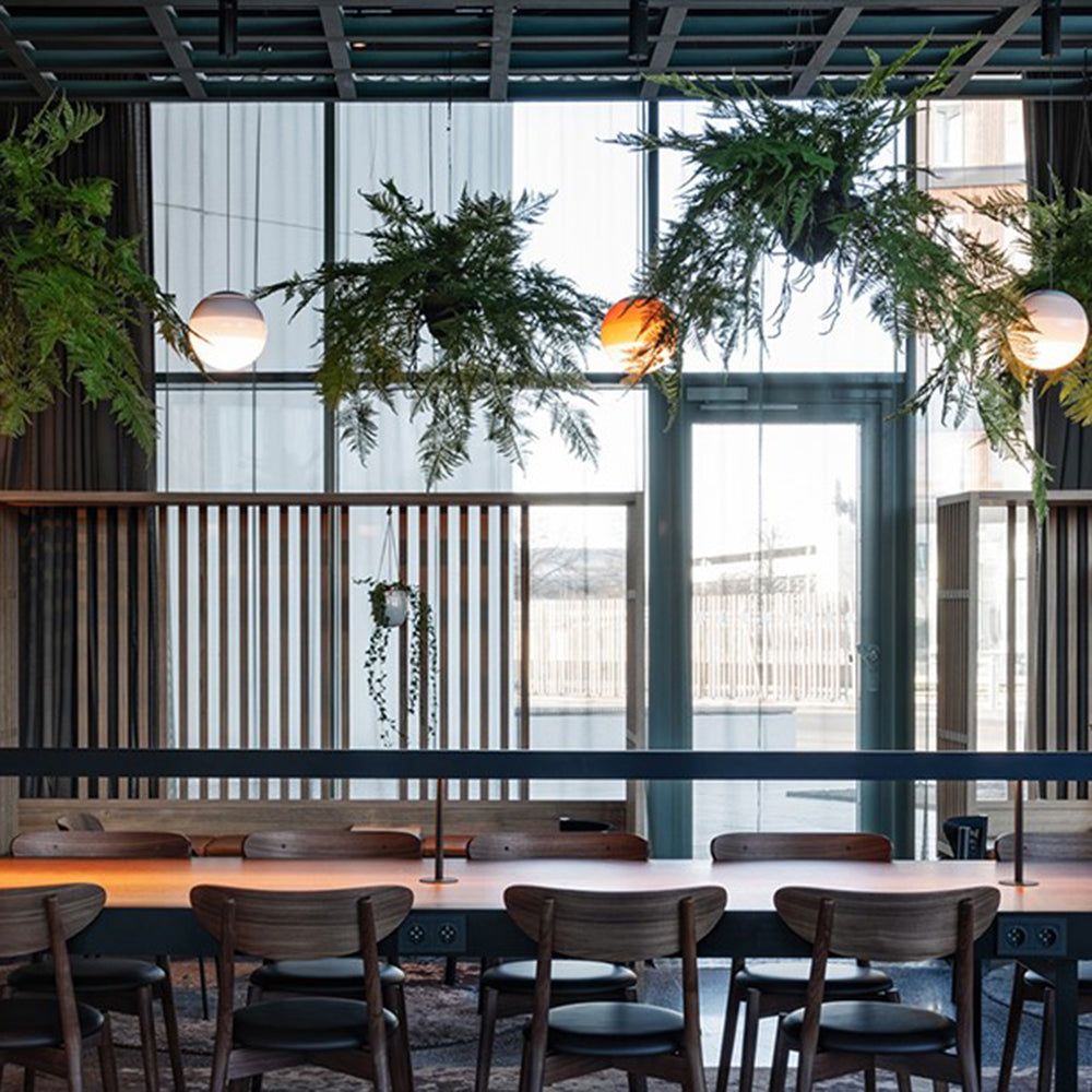 Edith Suspension Bulle Moderne Verre. Noir/Gris/Bleu/Rose. Salon - Neutralighting