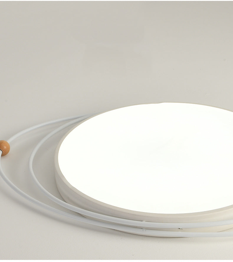 Arisha Plafonnier Rond Moderne, Metal/Bois, Blanc/Noir/Gris/Vert/Bleu, Salon - Neutralighting