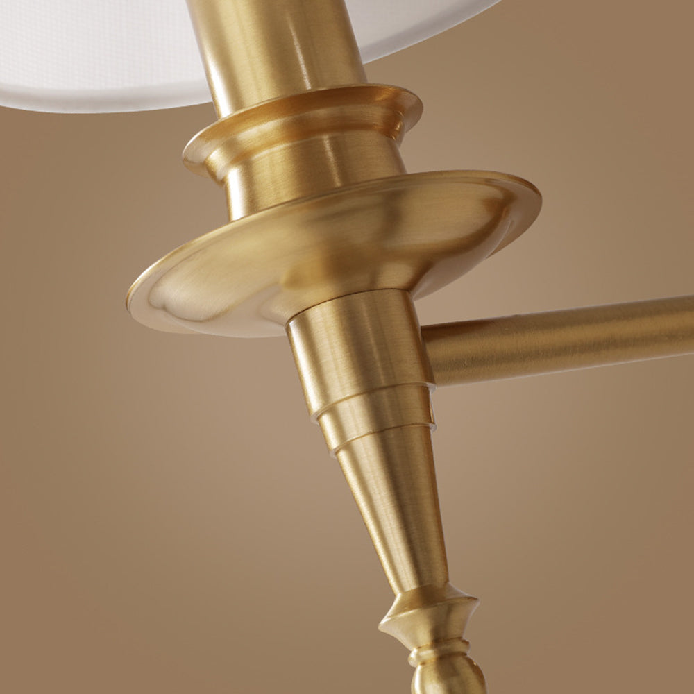 Silva Applique Murale Landerne Vintage, 5 Style, Métal/Tissu, Or, Chambre - Neutralighting