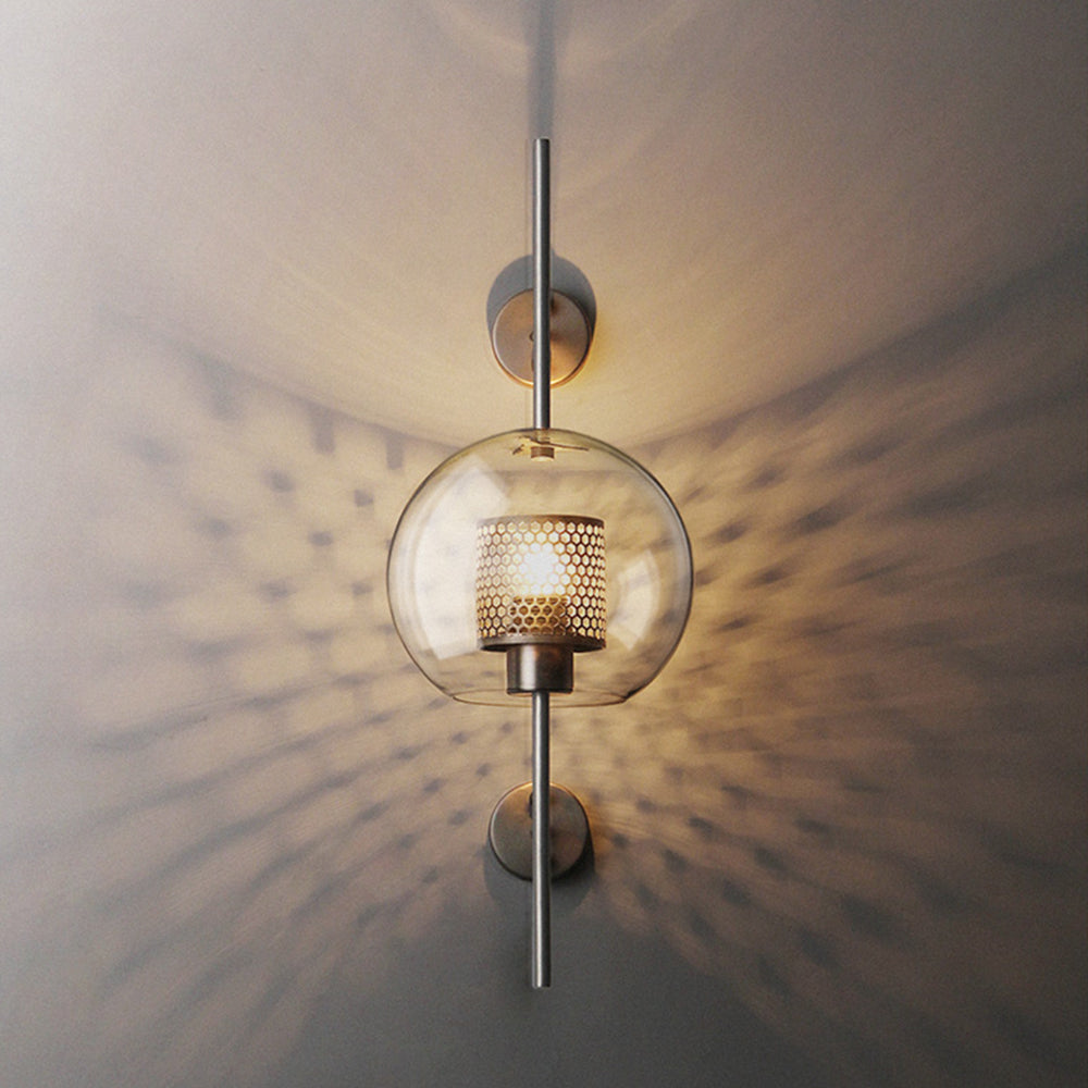 Kiri Applique Murale Globe Vintage Cuivre/Argent. Salle de Bain - Neutralighting