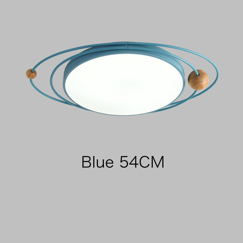 Arisha Plafonnier Rond Moderne, Metal/Bois, Blanc/Noir/Gris/Vert/Bleu, Salon - Neutralighting