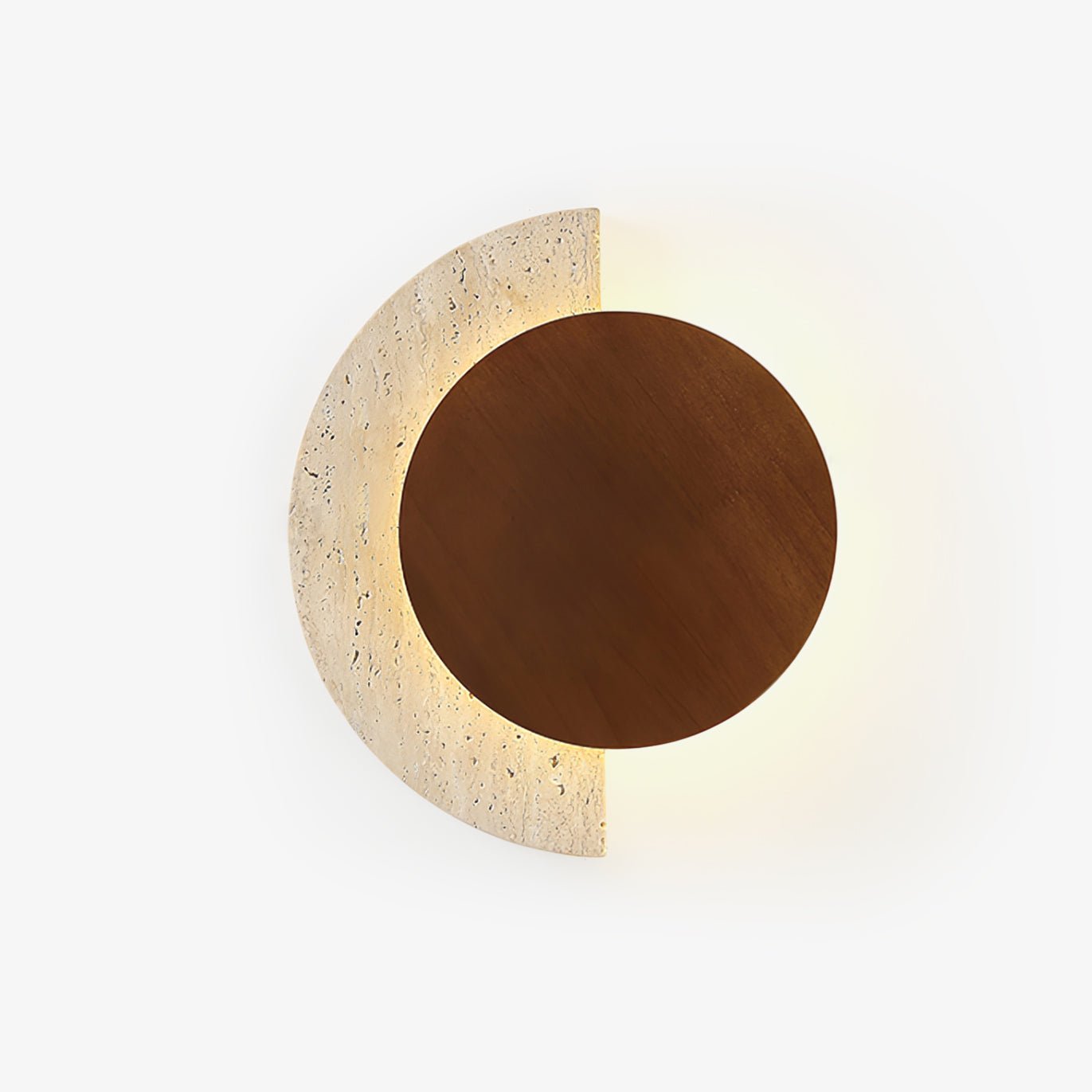 Coraeen Applique Murale Demi-Lune en Travertin - Neutralighting