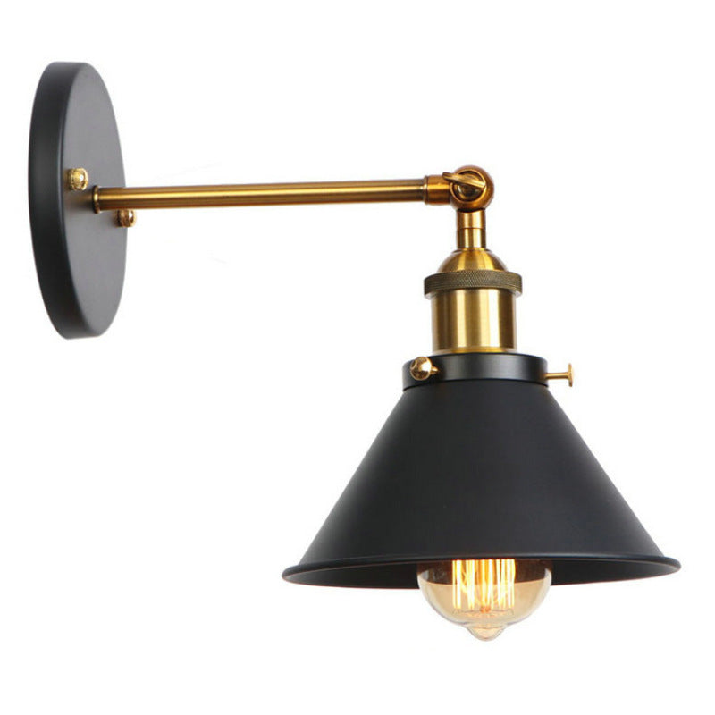 Epoch Applique Murale Vintage/Industriel Métal, Noire/Doré/Argent, Salon - Neutralighting