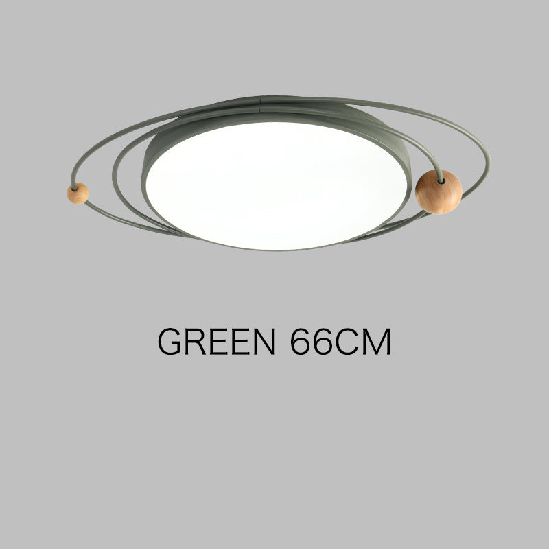 Arisha Plafonnier Rond Moderne, Metal/Bois, Blanc/Noir/Gris/Vert/Bleu, Salon - Neutralighting
