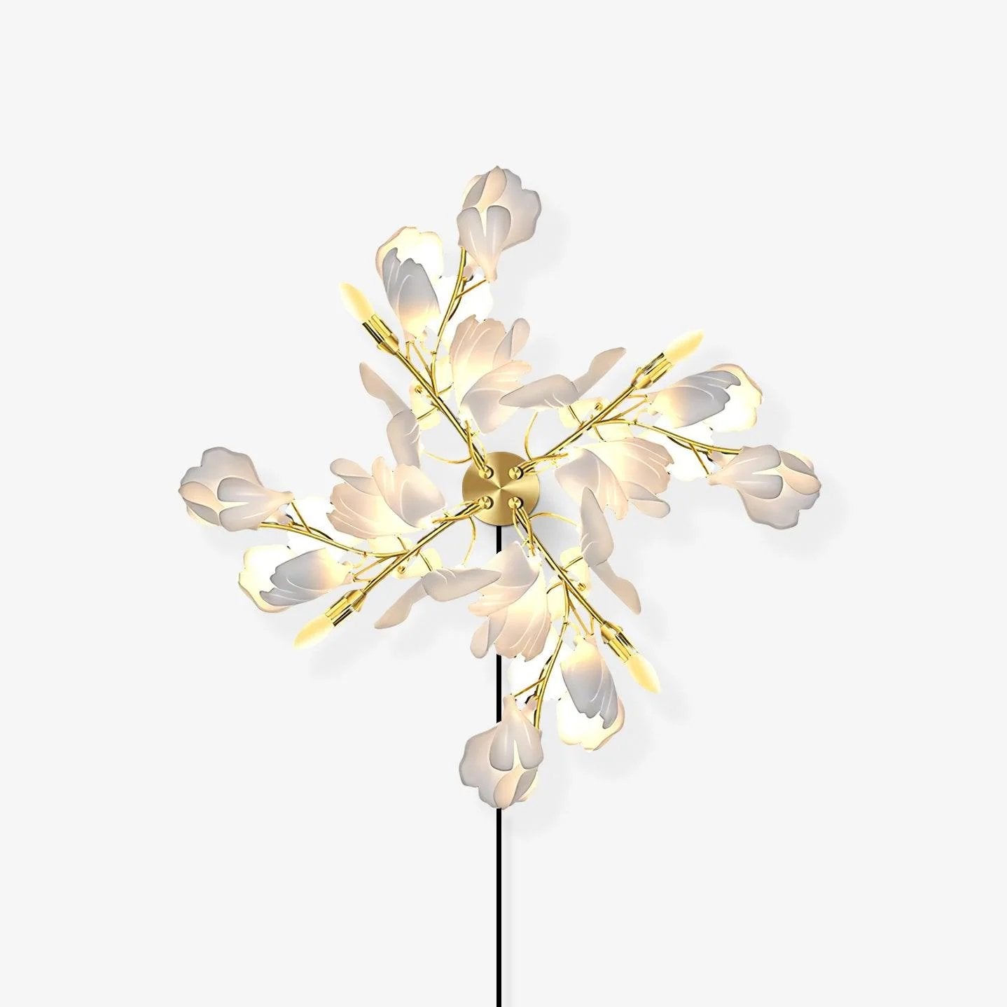 Lustra Wall Lamp Gingko Flowers Brass - Neutralighting