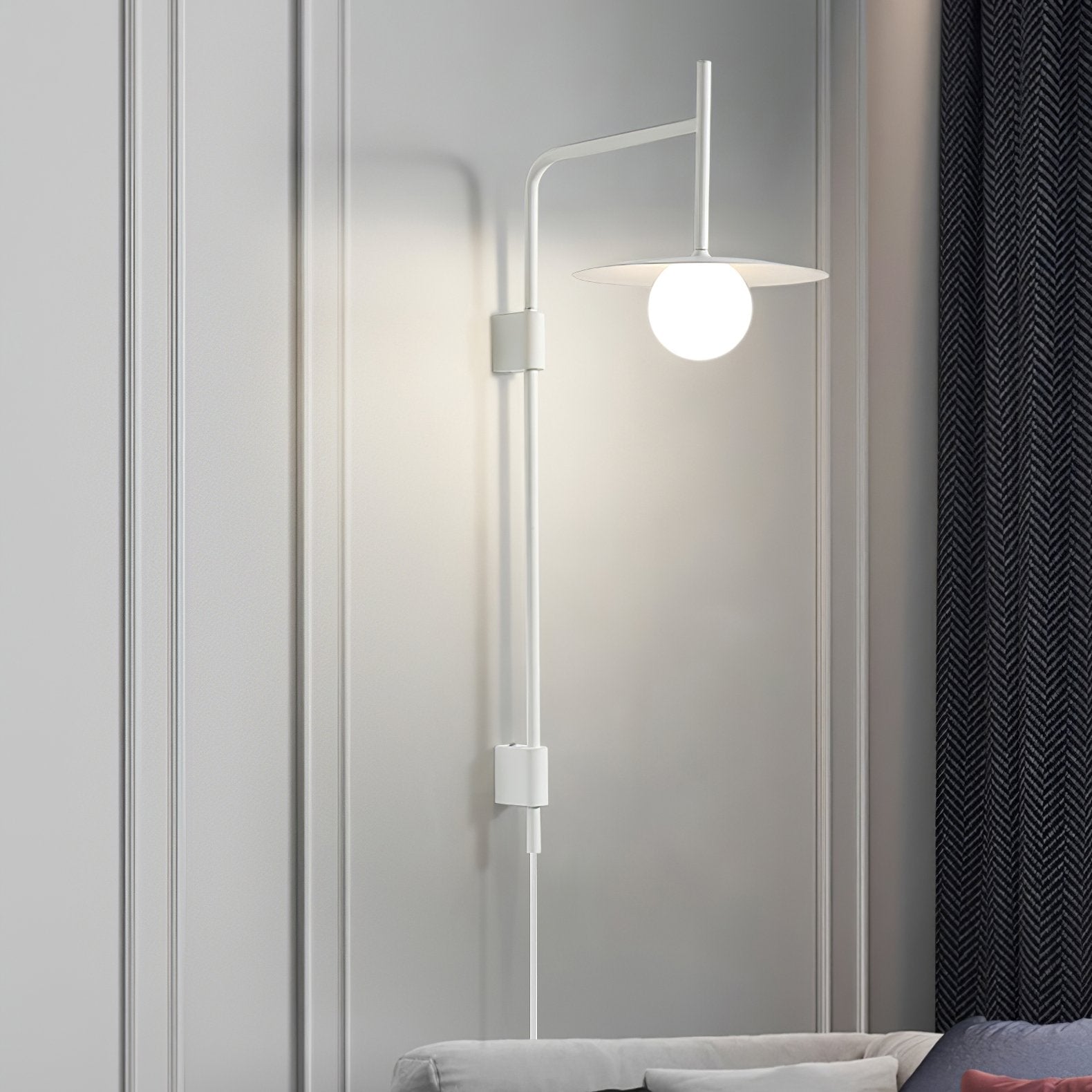 Edan Swing Arm Plug-in Glass Wall Lamp - Neutralighting