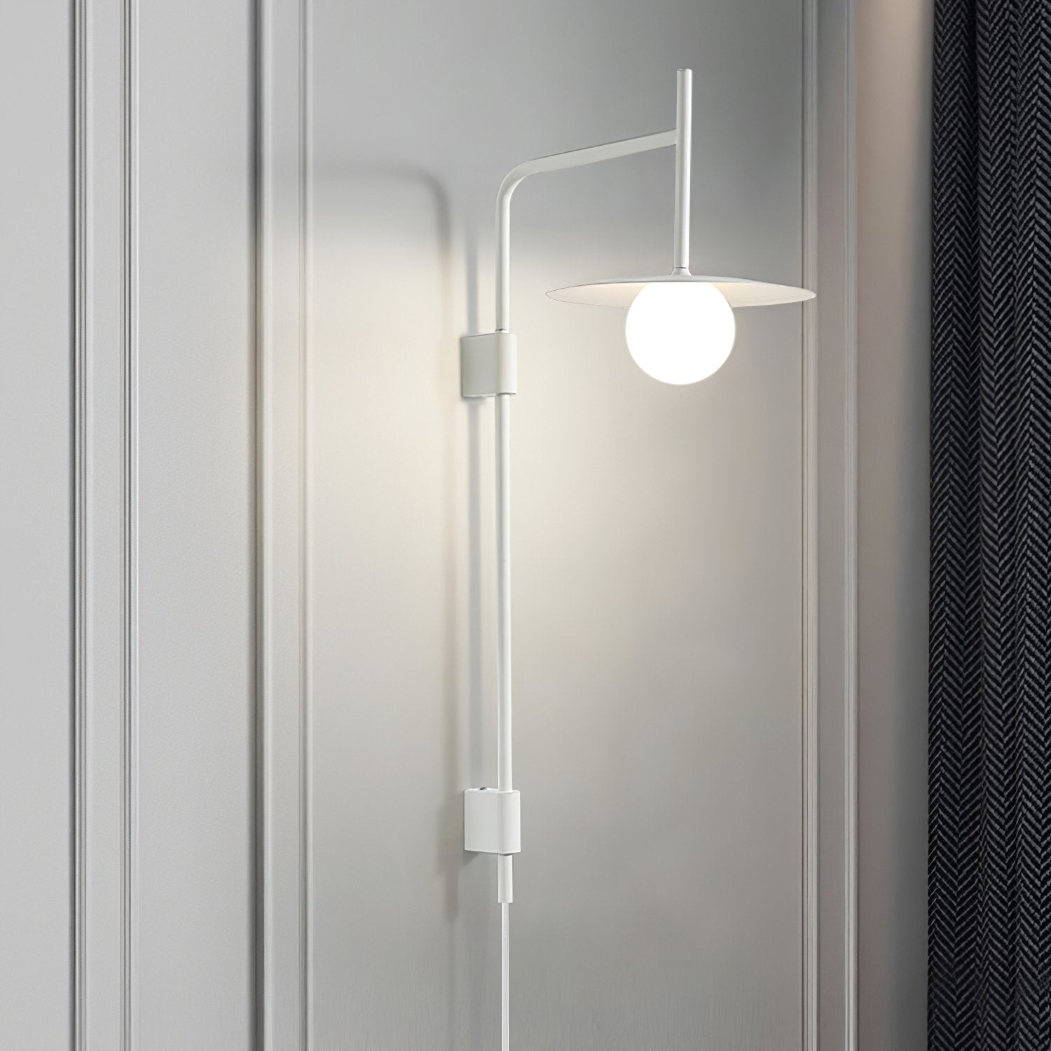 Edan Swing Arm Plug-in Glass Wall Lamp - Neutralighting