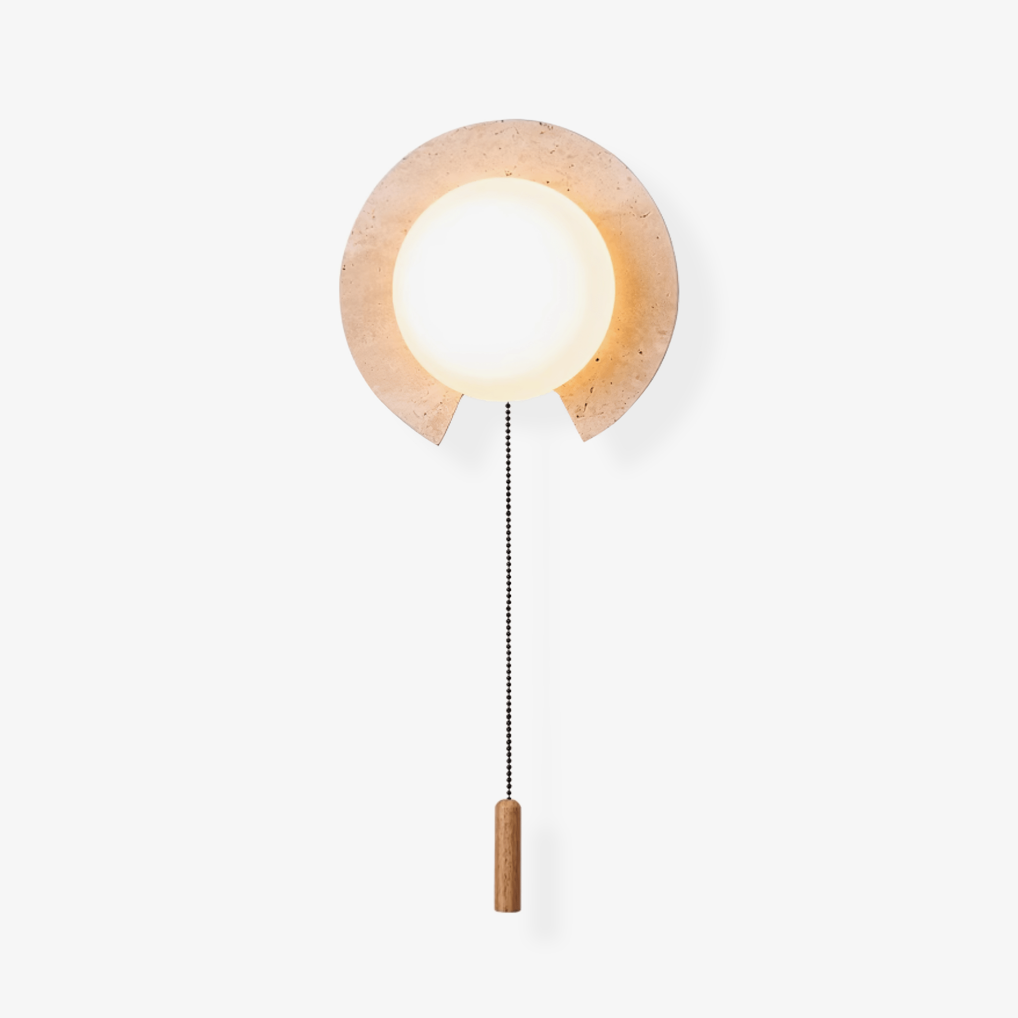 Zamaryra Demi-Circulaire Travertin Luminaire Mural - Neutralighting