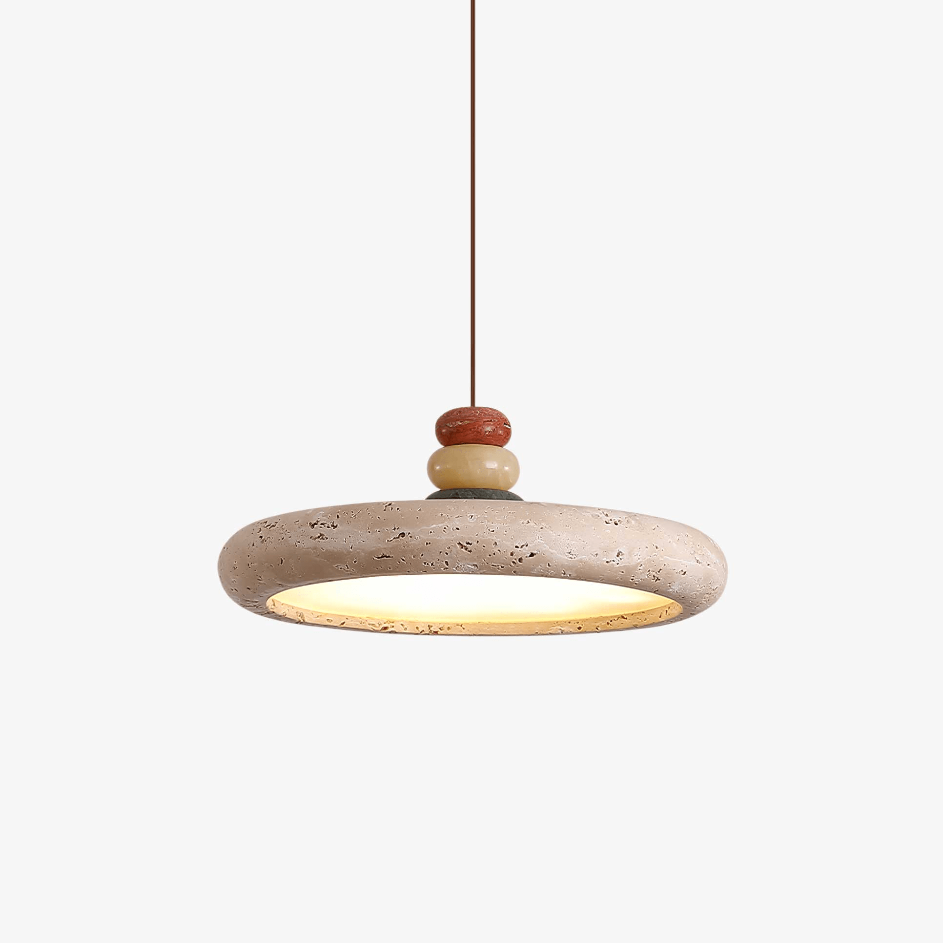 Cuvarora Disque Travertin Pendentif Lumière - Neutralighting