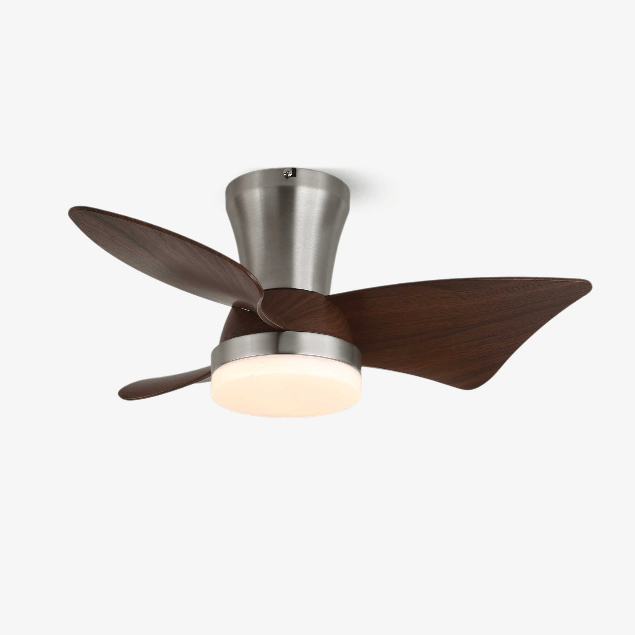 Ventilateur de plafond moderne en bois Caspian avec LED intégrée